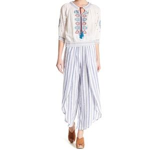 ROMEO AND JULIET COUTURE STRIPED WRAP BEACH PANTS SIZE M